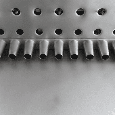 stainless steel details on the body of the FRC2600 oven