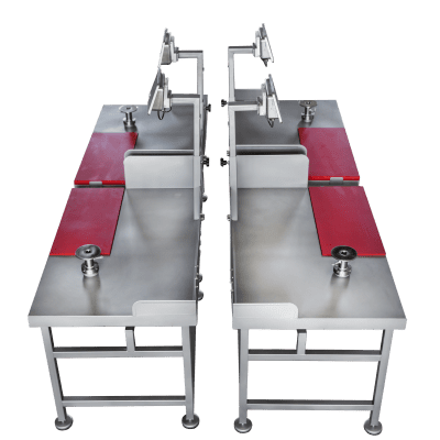 industrial doner set up table for a single user